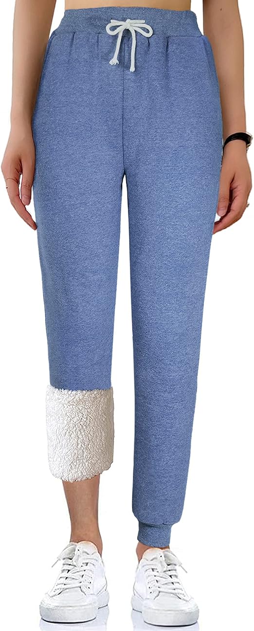 Warm Athletic Joggers Sherpa Pants 