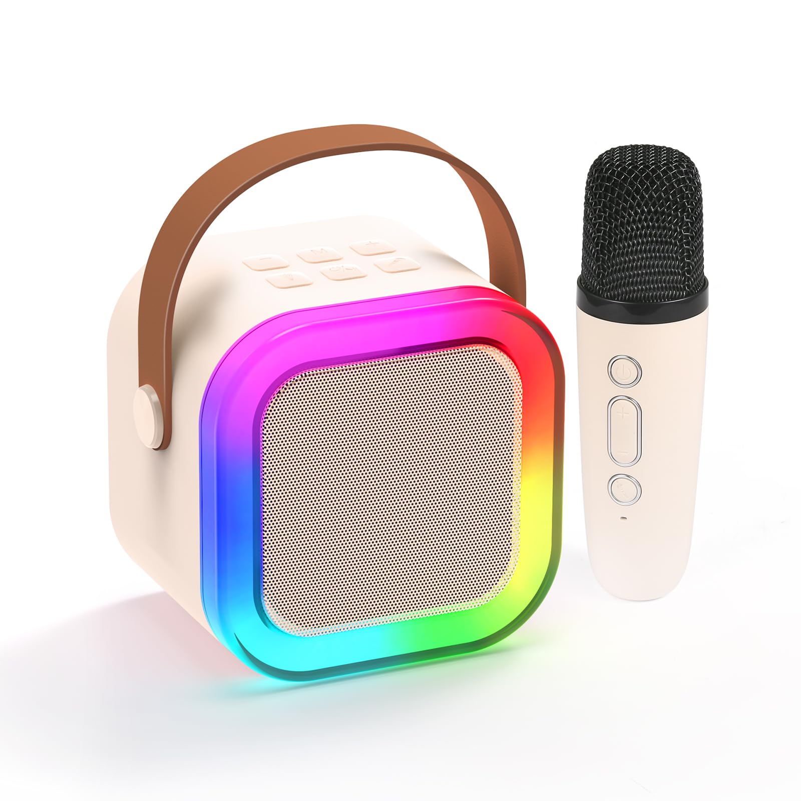 Fede Karaoke per Bambini e Adulti con Microfono, Microfono Bambini con Luce LED, Macchina Karaoke Portatile con Effetti di Cambio Voce, Regali per bambini da 3 a 18 anni, ragazzi e ragazze