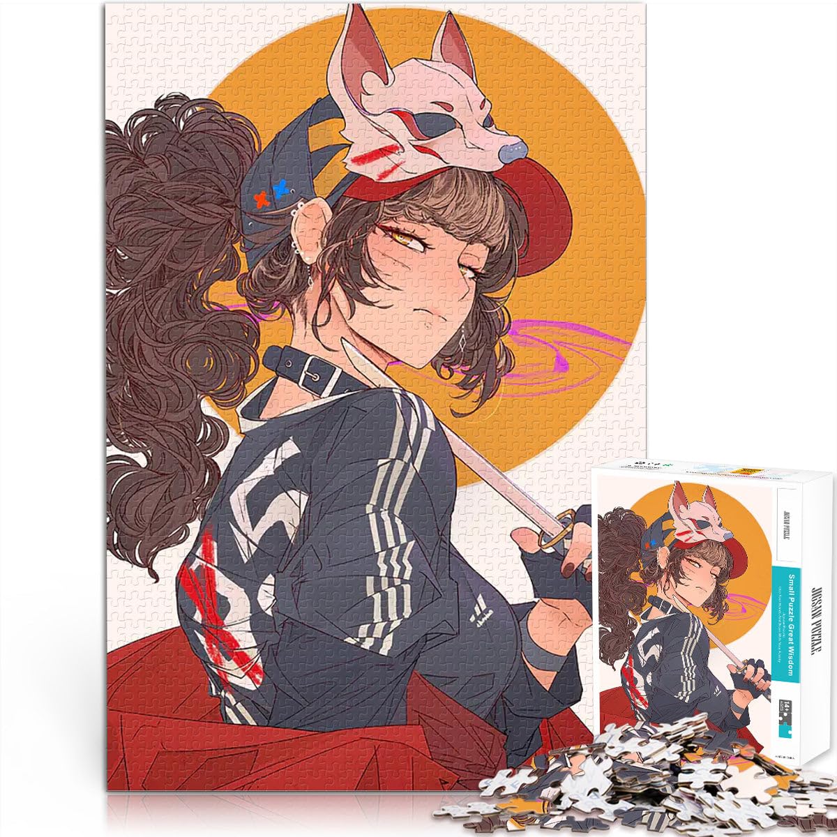 1000 Piece teenager Puzzles Wakizashi Familienspiel zum Stressabbau, schwierige Herausforderung Wohnkunstdekor75x50cm — image 1