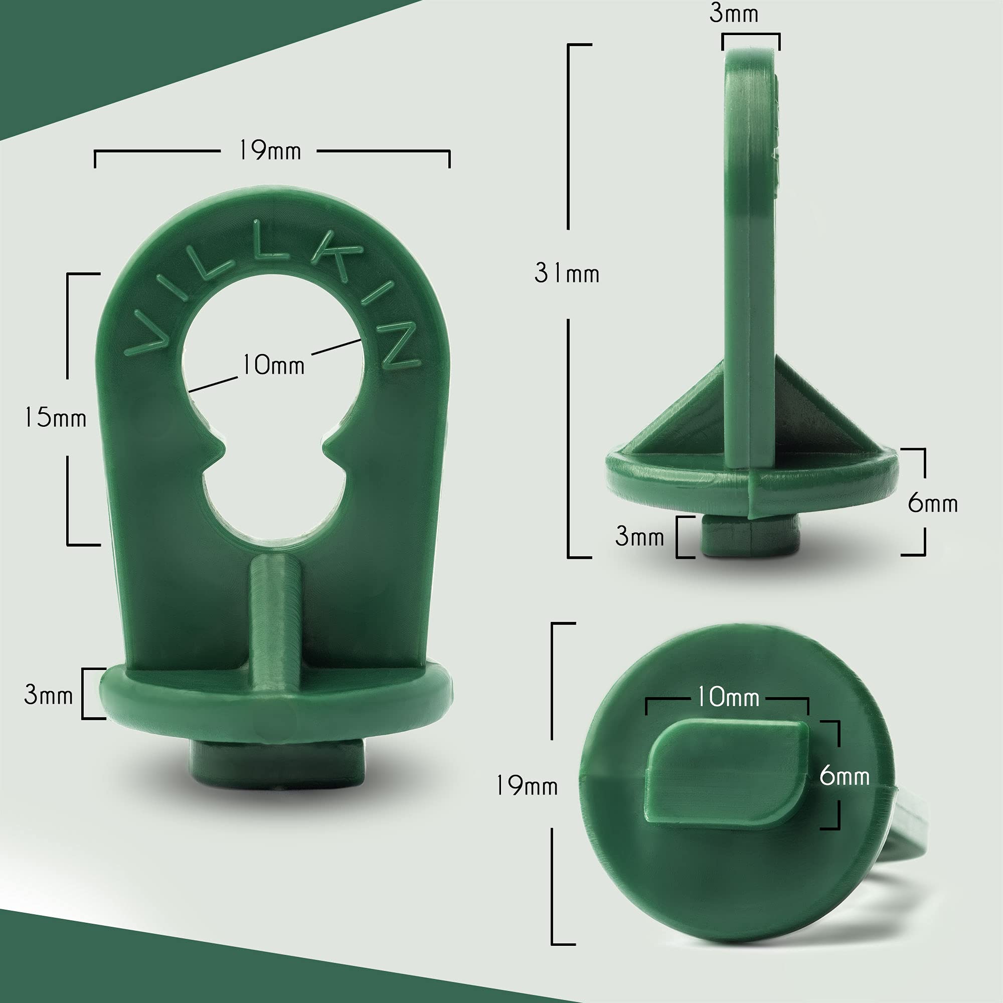 Clips Fixation Robustes Clips Serre RASENWERK® - 50 Pièces Avec Encoche Amovible - Compatibles Zelsius, Palram, Deuba - Made In Germany Compatible Zelsius Palram
