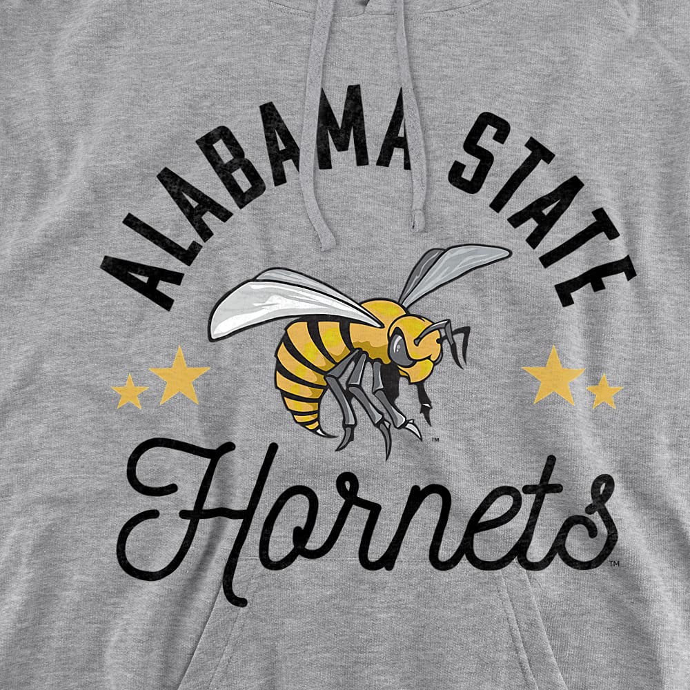 Alabama State University Official Hornets Unisex Adult Pull-Over Hoodie,Athletic Heather, 2X-Large