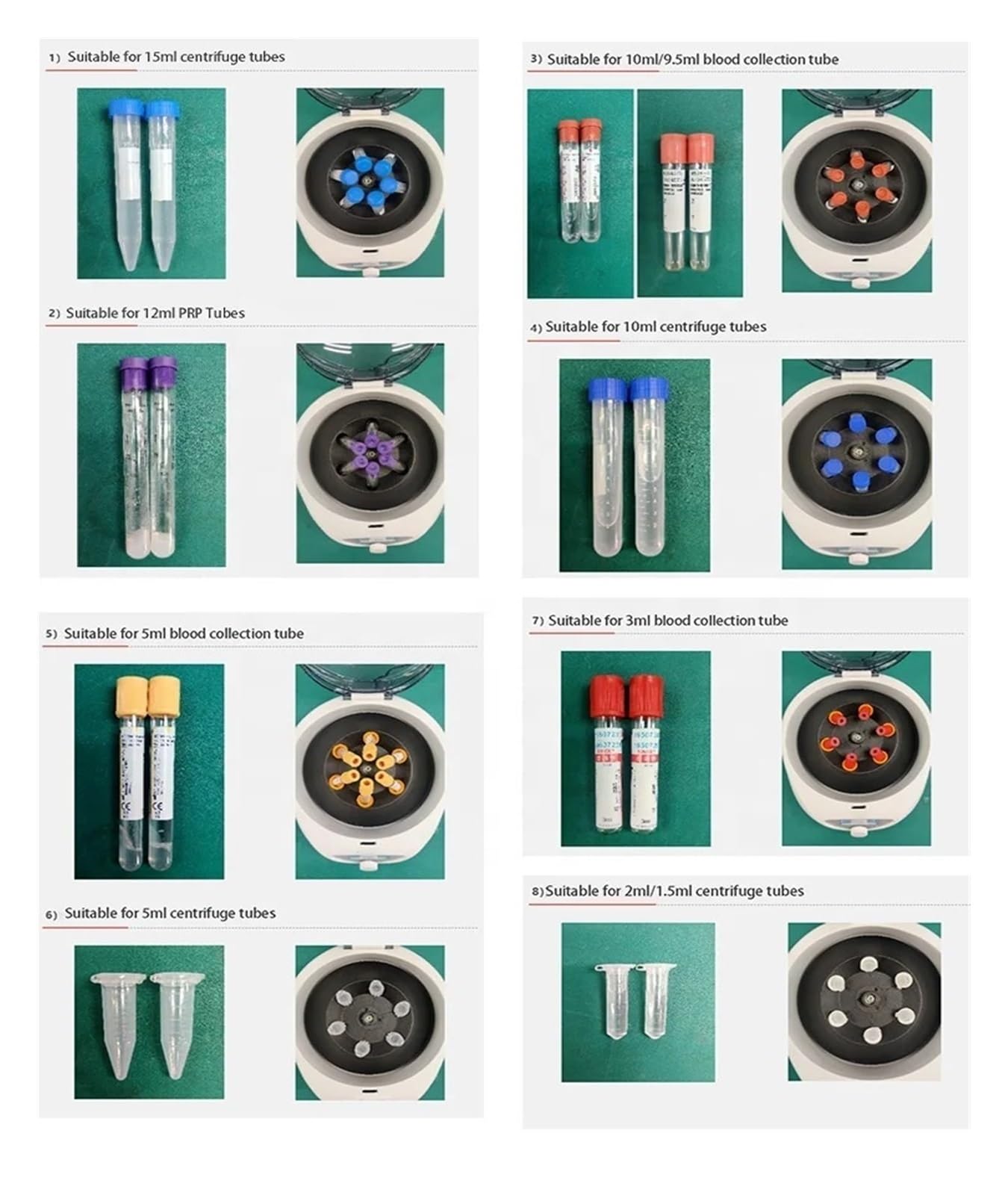 Centrífuga de plasma rico en plaquetas CF0506 PRP 1,5-15 ml Máquina centrífuga PRF sangre clínica for médica Para uso en laboratorio