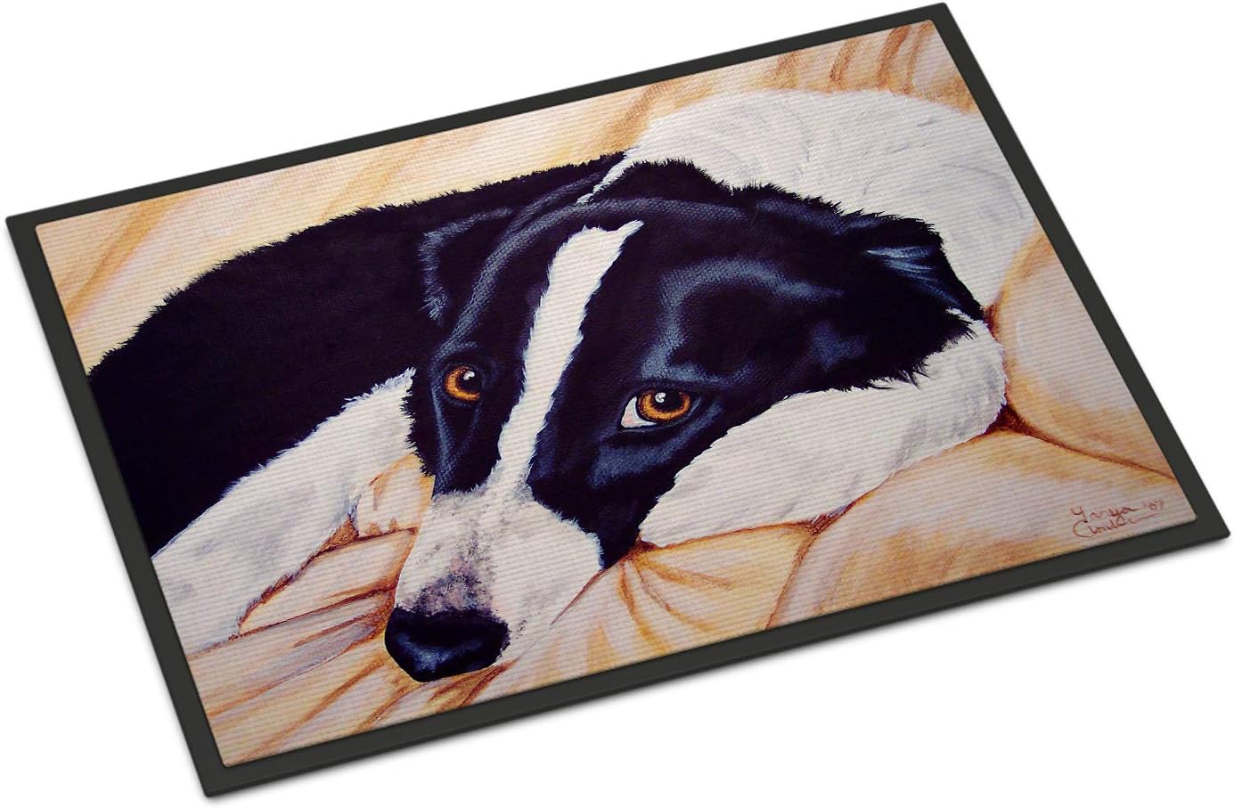 Caroline's Treasures AMB1099JMAT Bath Day Dalmatian Doormat 24x36 Front Door Mat Indoor Outdoor Rugs for Entryway, Non Slip Washable Low Pile, 24H X 36W