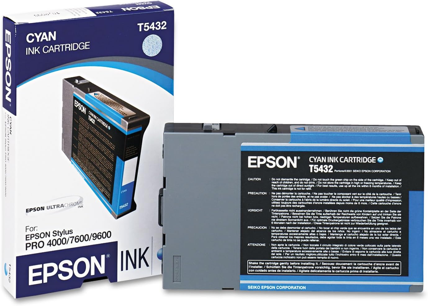 Epson T543200 Stylus Pro UltraChrome cyan blue ink cartridge T5432 110 mL
