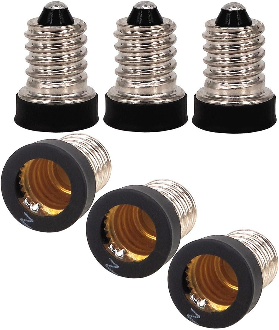 6pcs E14 to E12 Bulb Socket Converter Adapter Bulb Converter LED lamp Holder Adapter