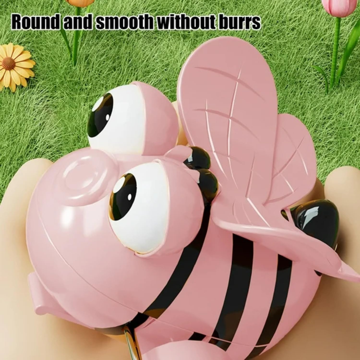 UTPATI Children's Wind-Up Tumbling Bee Early Interactive Educational Bee Baby Development Toy with Mechanical Rolling, Jumping, Crawling and Sitting Toy for Children