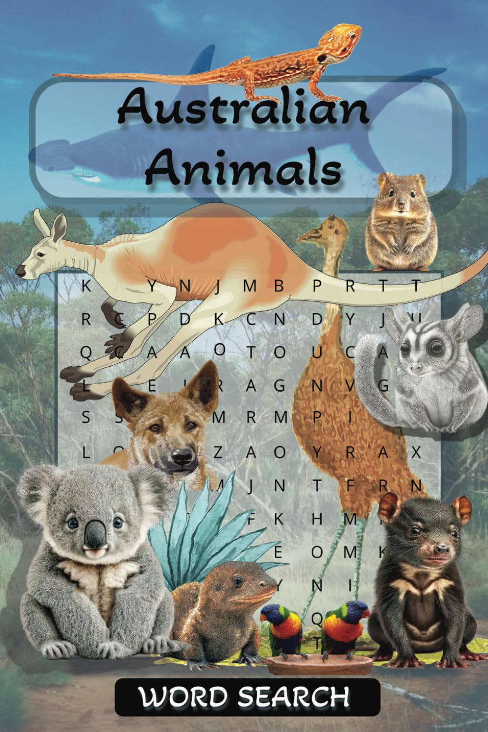 Australian Animals Word Search Puzzle Book: Word Searches with Easy to Read Print about Aussie Wildlife, the Outback, Creatures, and more | 6x9 ... for vacations, Camping, and spare times