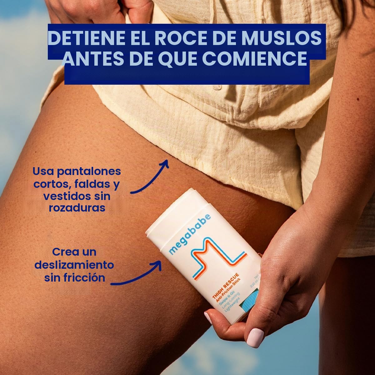 MegaBabe Stick para Rescate de Muslos con Aloe, Pomegranato y Aceite de Uva