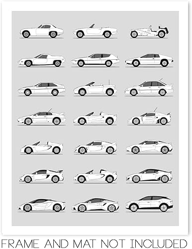 Miniatura 145 de Handmade Poster compatible with Chevy Print Wall Art Handmade Decor of the Best of Chevy Generations History Evolution 8x10" (Unframed) Satin Print