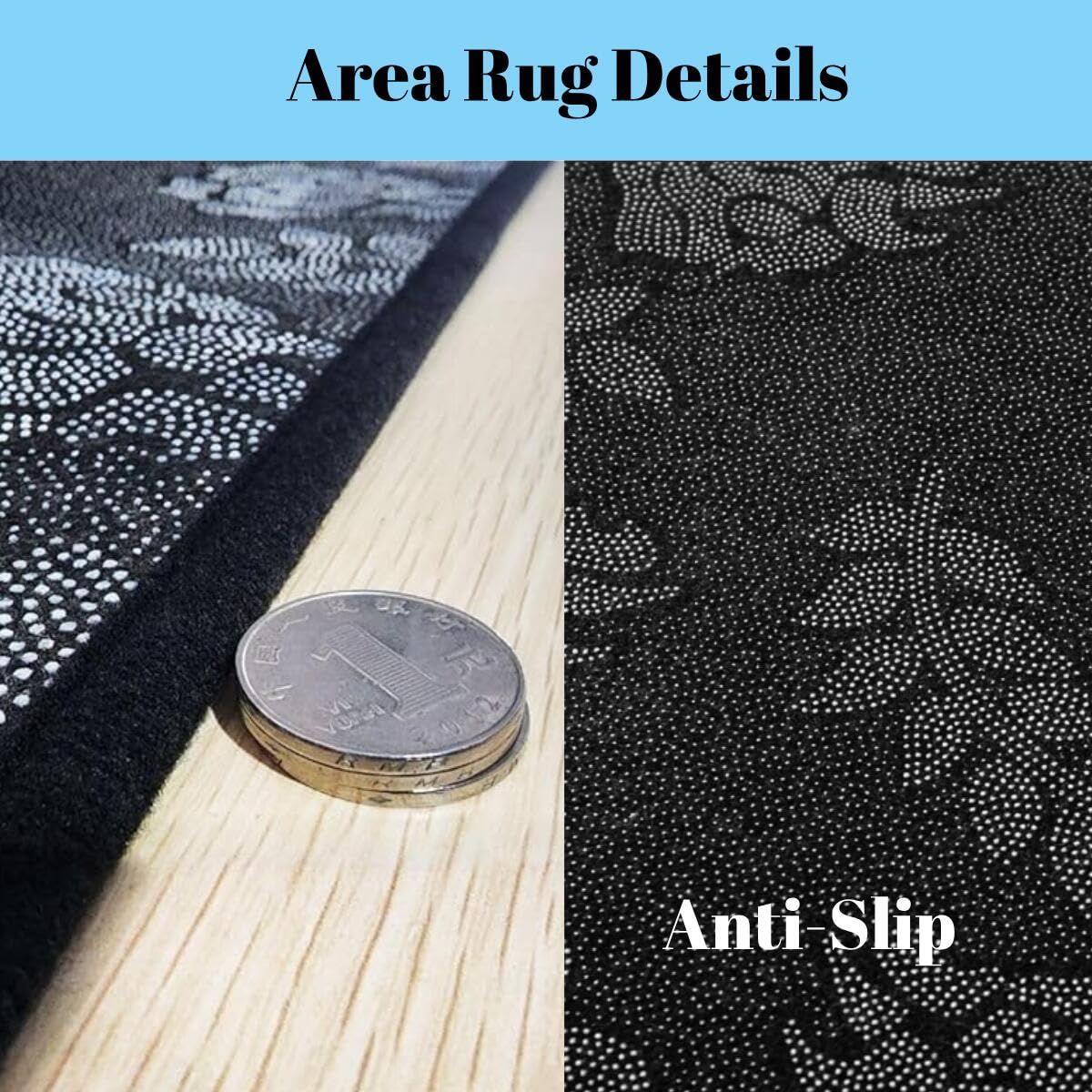 Homewish Alfombra de área Happy Easter de 150 x 200 cm, diseño de conejo con estampado de animales, para sala de estar, flores de huevo, no se desprende, alfombra grande