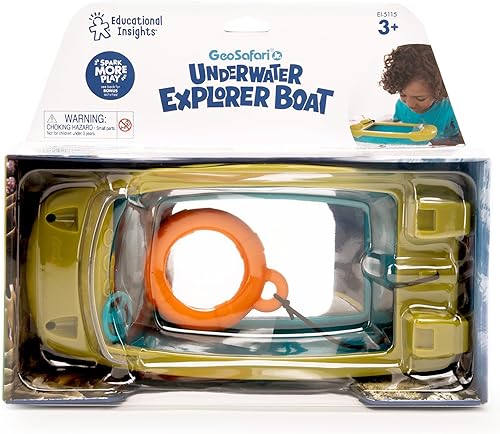 Educational Insights GeoSafari - Barco explorador subacuático parte inferior de lupa para explorar a partir de 3 años