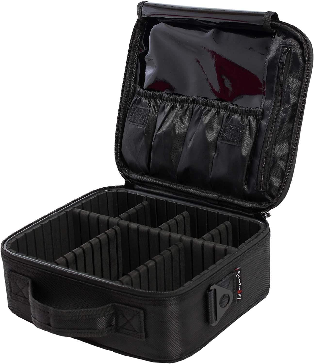 Leonardo LEO50819 Portatrucco Valigetta Porta Trucchi Piccola per il Trucco Professionale Borsa Portatrucco per Cosmetici da Viaggio per Make-up Artist Piccola senza specchio