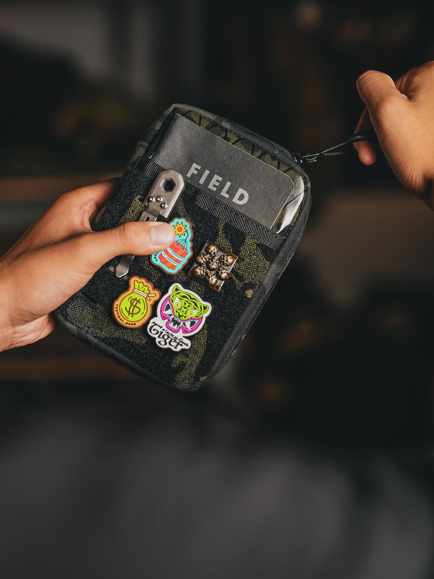 TACTICAL GEEK Molle EDC Pochette de taille compacte, multi-usages, organiseur de petits objets