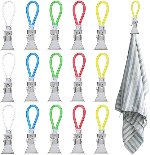 30 clips para toallas de cocina, clips multiusos para toallas de baño y cocina, colgar con gancho de tela, ganchos de almacenamiento para el hogar