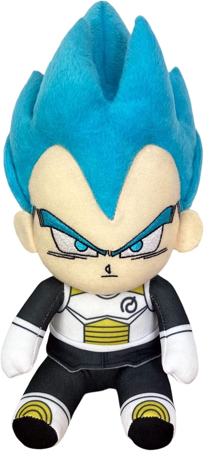 Great Eastern Entertainment Dragon Ball Super - Super Saiyan Blue Vegeta Sitting Plush 8"
