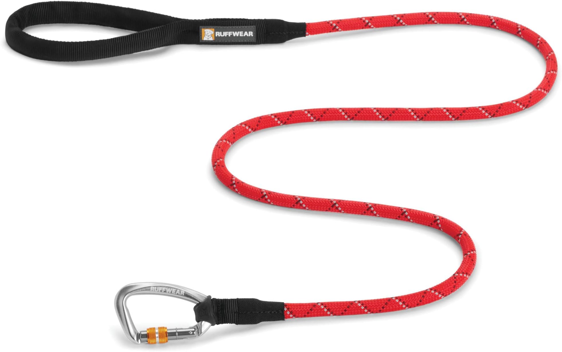 Ruffwear, Knot-a-Leash Dog Leash, Reflective Rope Lead with Carabiner, Red Currant, Large
