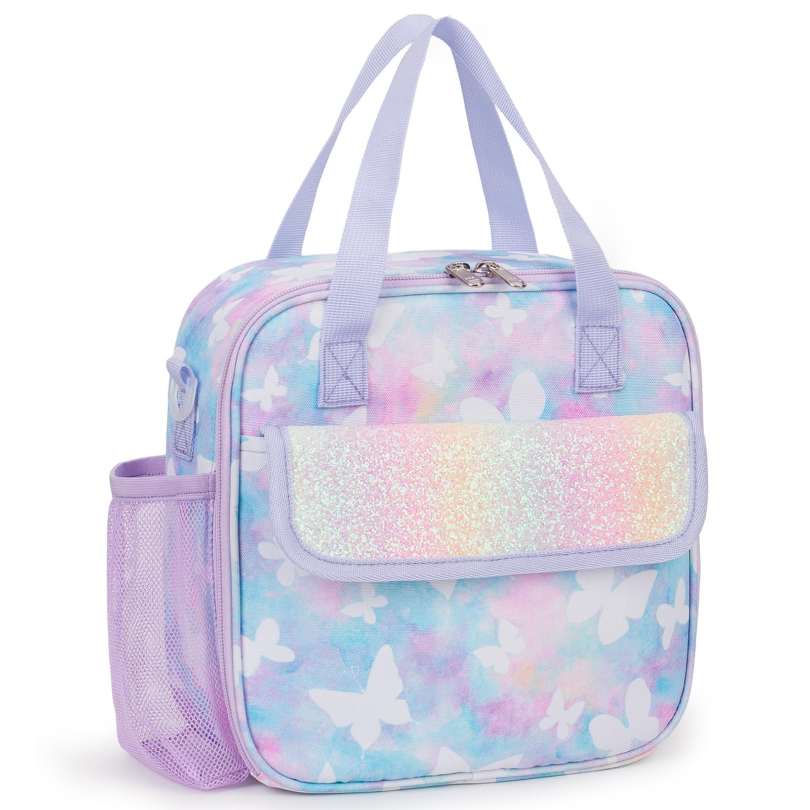 Mädchen Isolierte auslaufsichere Lunchbox mit Schultergurt für Schulstart | Wasserabweisende, leicht zu reinigende, isolierte Lunchtasche für Mädchen mit verstellbarem Schultergurt für Kleinkinder