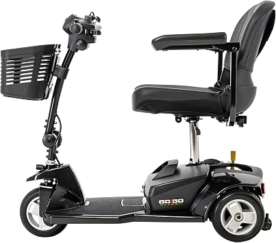 Pride Mobility Go Go Ultra X 3-wheel Scooter - Travel Mobility for Adults, 12 Ah Battery, 300 Lbs Weight Capacity, Seat Dimensions - 17 W x 17 D - S39, Black