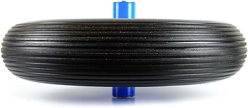 Miniatura 6 de NK WFF16BK - Neumático de carretilla sin plano con banda de rodadura acanalada de 6 pulgadas, cubo centrado de 58 pulgadas, rodamientos de 58