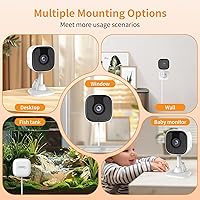 Vista 9 de 3MP 2K Window Camera, 2.4GHz & 5GHz WiFi Indoor Outdoor Camera for Home Security with AI Color Night Vision, Person & Motion Detection, 24/7