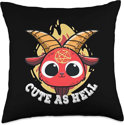 Cute Baphomet Gifts Baphomet Pentagrama regalo para un amante de la música de metal, 17.7 x 17.7in, multicolor