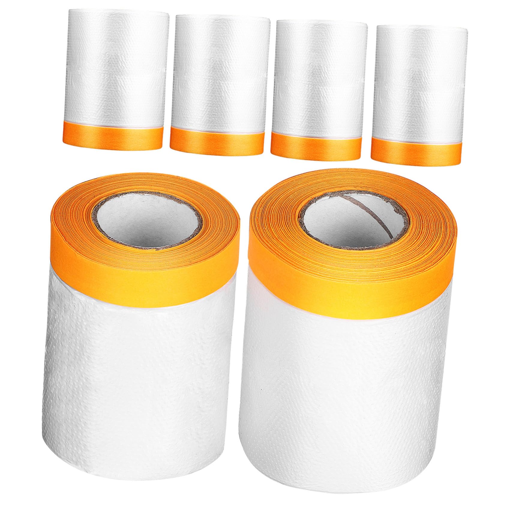 Supvox Abdeckpapier Klebebandfolie 6 Rollen (30cmx30m 55cmx25m 55cmx30m) Transparent Abdeckfolie zum Schutz von Autolack Möbeln Boden Malerarbeiten