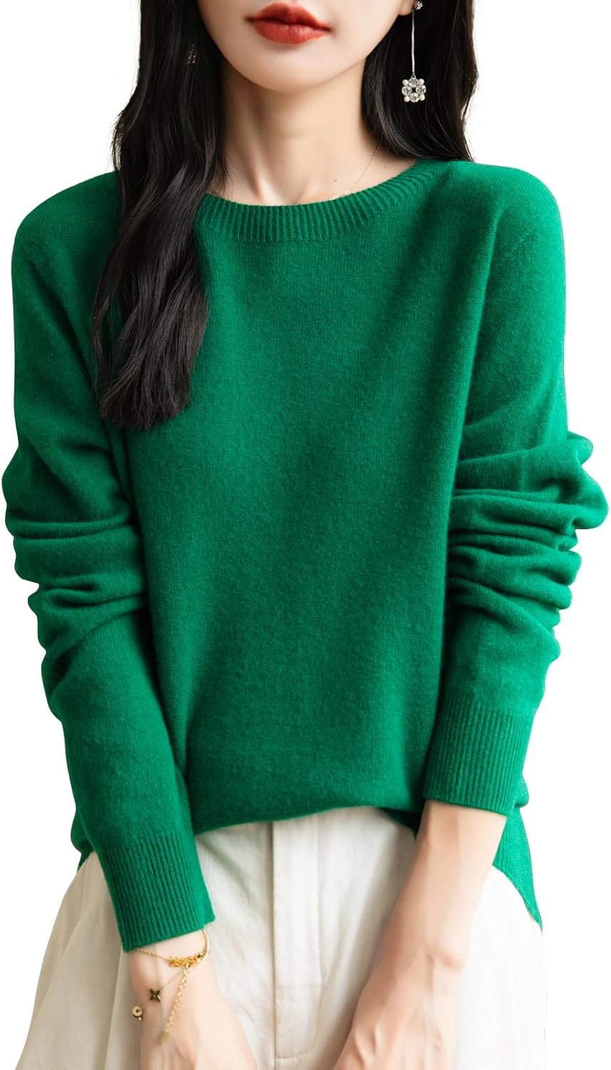 Chanyarn Women's 100% Merino Wool 2025 Fall Winter First-Line Ready to Wear Long Sleeve Seamless Knit Crewneck Sweater