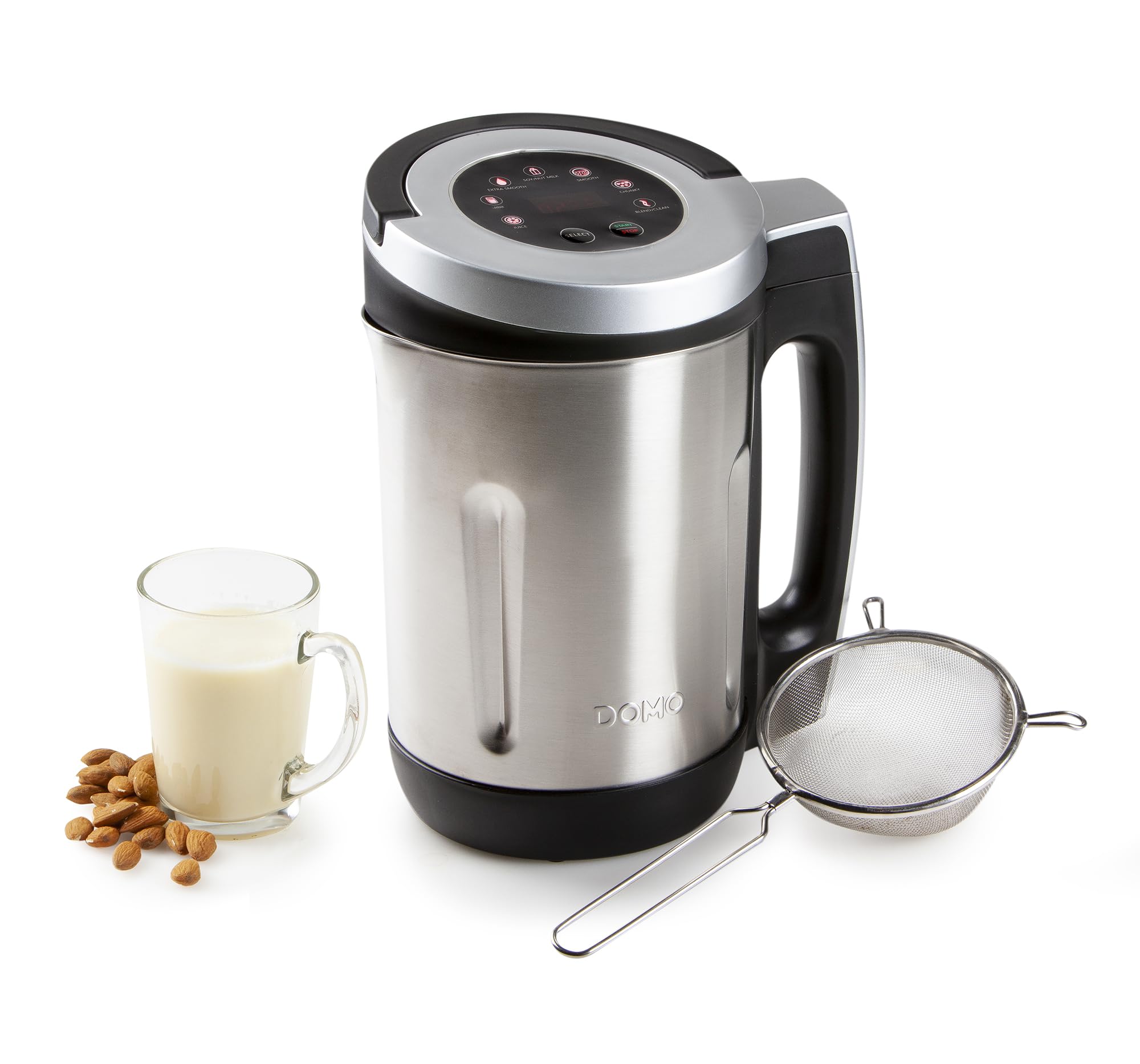 DOMO DO716BL Mixeur à soupe - 7 programmes - Soy/nut milk, extra smooth, smooth, chunky, jam, juice et blend/clean - 2,2 L