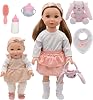New Adventures Little Darlings Sweet Sisters, 18” Big Sister & 12” Baby Sister 8647l