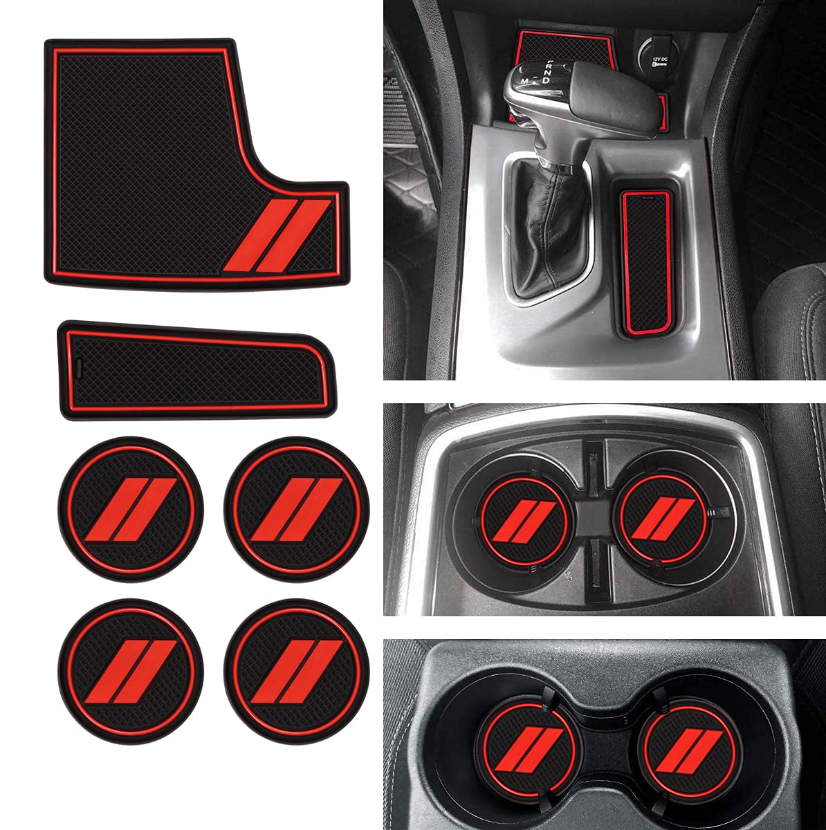 Tapis anti-poussière Dodge Charger rouge avec finition sur mesure pour habitacle épuré