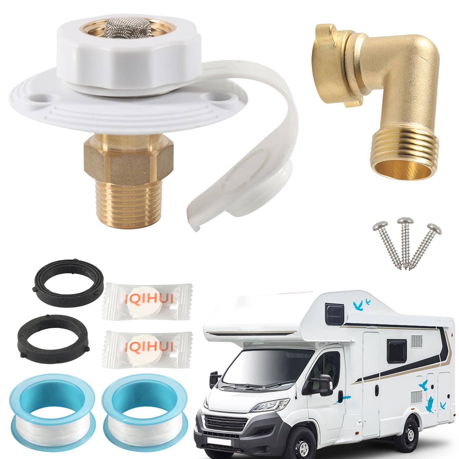 Entrée d'eau douce multifonctionnelle pour camping-car et van - 8