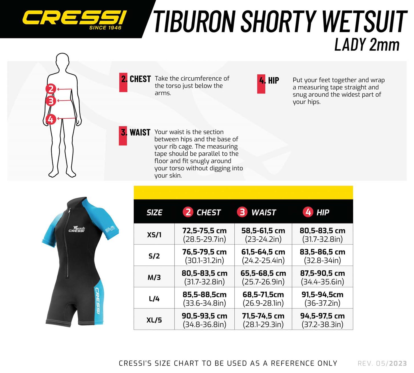 CRESSI Tiburon Lady Shorty kombinezon 2 mm - kombinezon damski z neoprenu ultra stretch 1,5/2 mm i elastanu, czarny/różowy, L/4