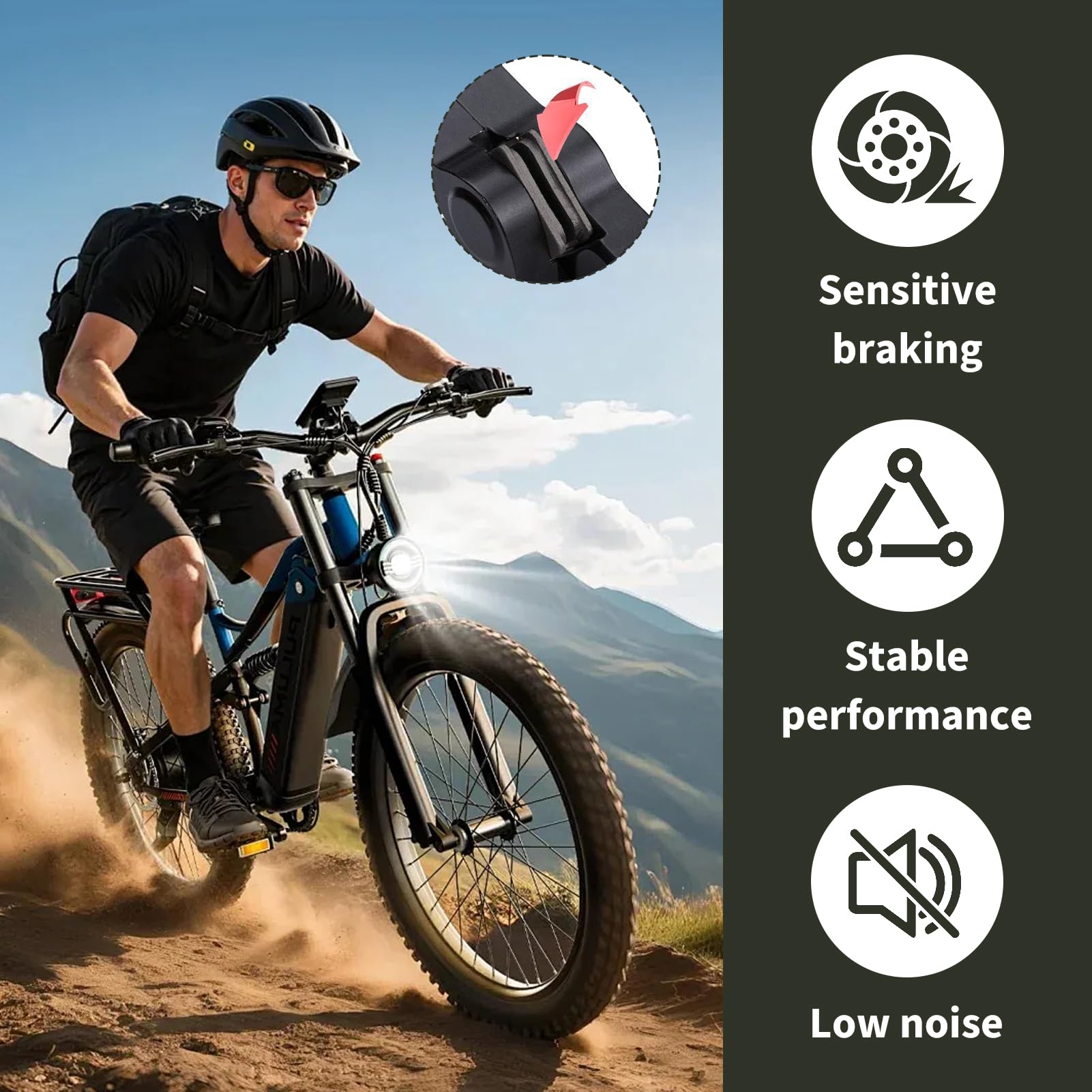 2 pary klocków hamulcowych kompatybilnych z Shimano B01S B03S B05S MT200, klocki hamulcowe do hulajnogi elektrycznej, klocki rowerowe tarczowe MTB, cichy hamulec wysokiej wydajności