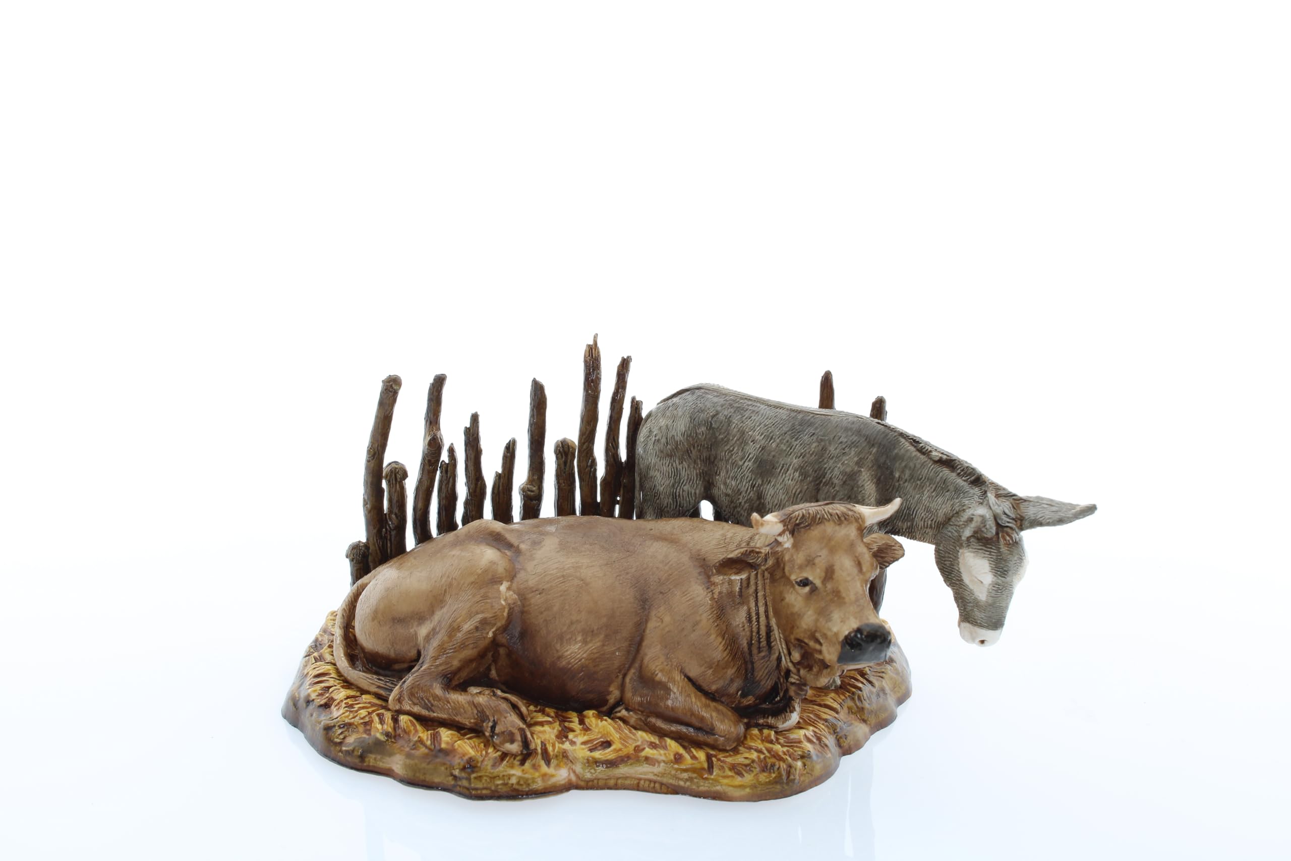 Moranduzzo Set mit 14 Krippenfiguren für 9 cm Krippe – Maßstab 1:22 – Standard 9 – Unzerbrechliche Figuren, Handbemalt, Offizielles Produkt, Hergestellt in Italien, Bildhauer M. Landi