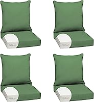 Vista 124 de Arden Selections Juego de cojines profundos para exteriores, 24 x 24 pulgadas, resistente al clima, a prueba de lluvia, resistente a la decoloración