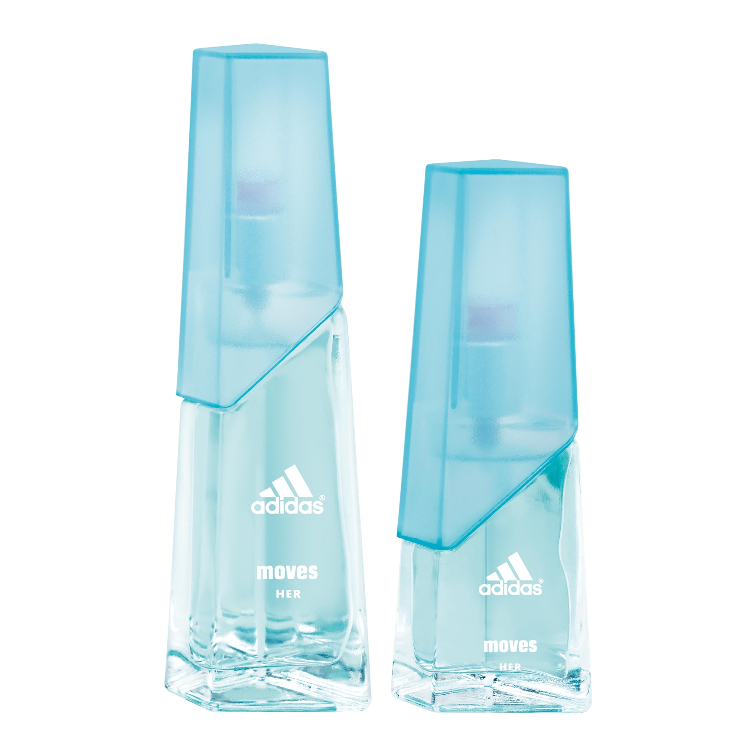 adidas Moves for Her 2 Piece Gift Set, Notes of Grapefruit, Green Apple, and Peppermint, Women's Fragrance, Long Lasting, Sporty Fragrance, Travel Size