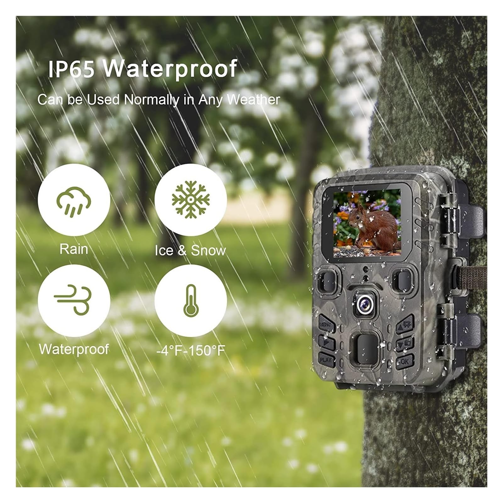 Kamera Obserwacji Dzikiej Przyrody 2-pakowa Zewnętrzna Mini Kamera Myśliwska 20MP 1080P Dziki Szlak Noktowizor Na Podczerwień Zewnątrz Aktywowana Ruchem Harcerska Fotopułapka