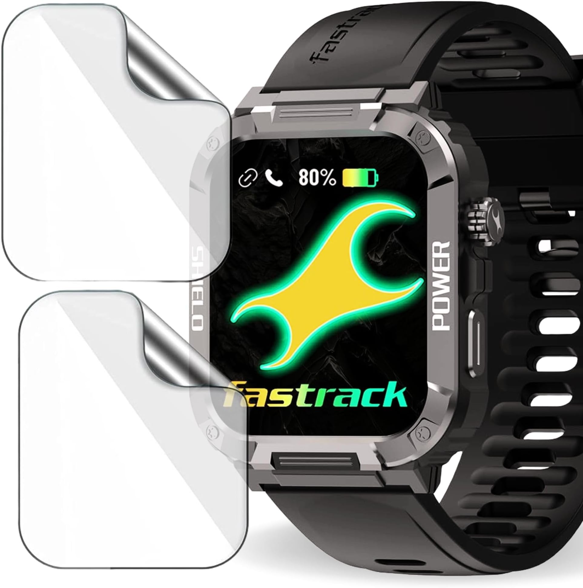 HELLOSCREEN |2-Pack| Screen Protector/Guard for Fastrack Limitless Valor Rugged 1.91” Smartwatch -Not A Tempered Glass