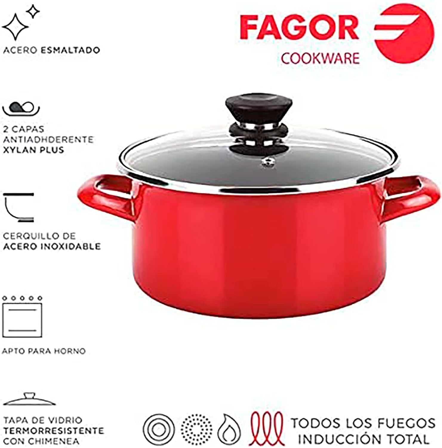 Fagor Optimax Induction Saucepan Set, 8-Piece Set, Jamaica Ubuy