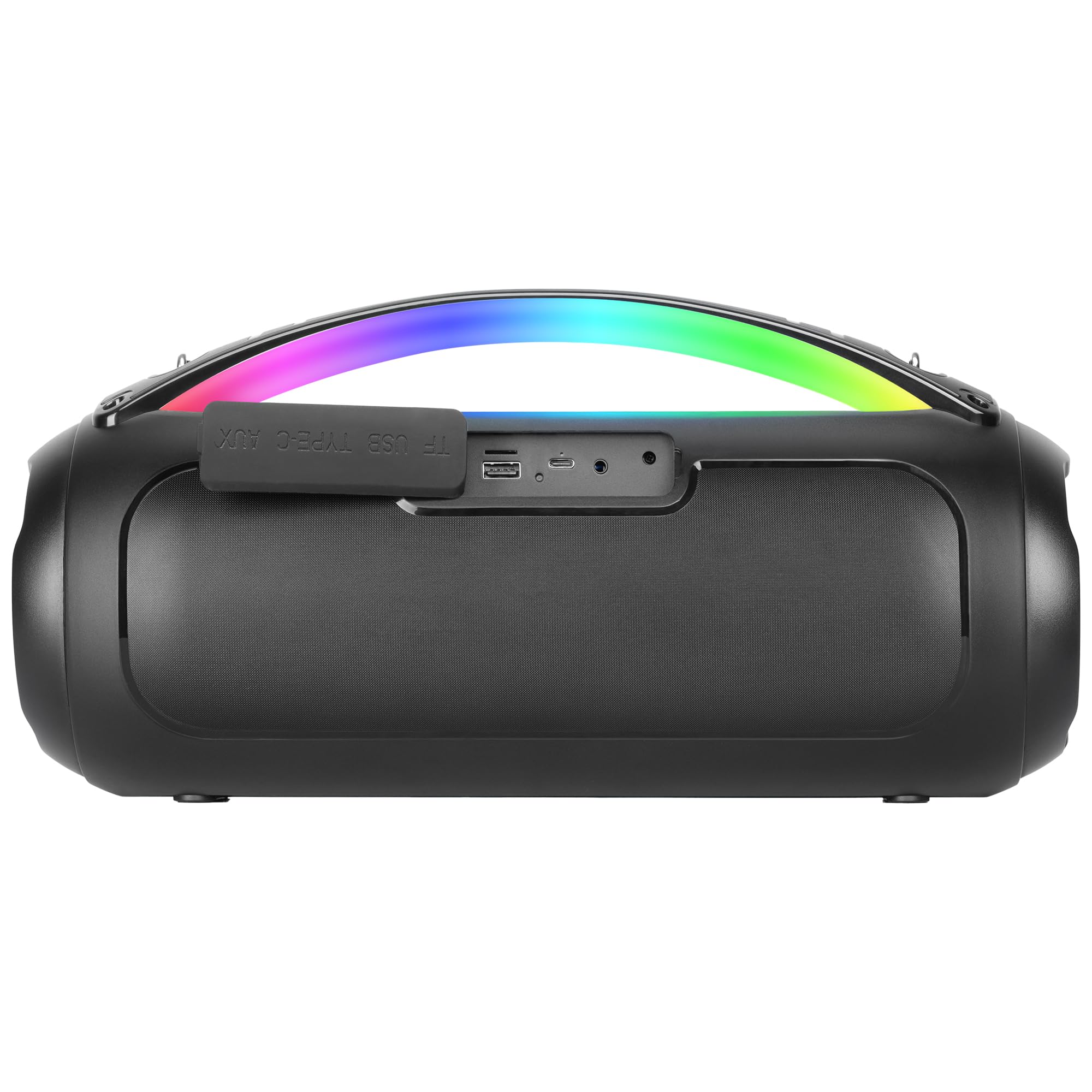 Mars Gaming MS-Pulse, Altavoz Bluetooth Portátil 50W RMS, Iluminación RGB, 2 Drivers Activos 93mm + 2 Drivers Pasivos Ultra-Bass, Función Manos Libres, USB/MicroSD/AUX/FM, Asa y Correa, Negro