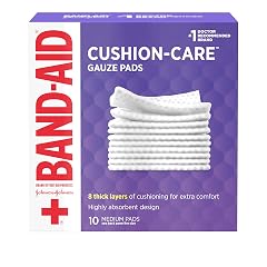 Band-Aid Brand Cushion Care Non-Stick Gauze Pads Individually-Wrapped Medium 3 in x 3 in 10 ct