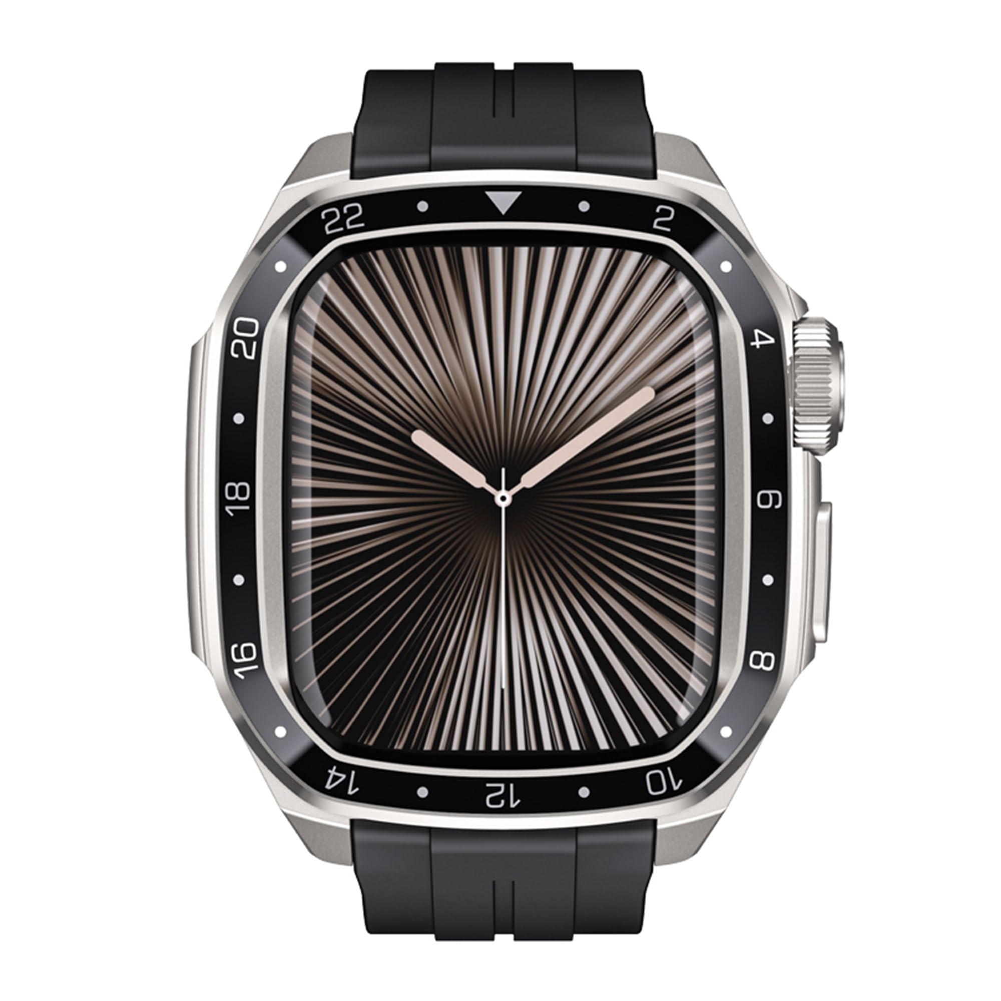 Armband mit Hüllen Kompatibel mit Apple Watch 46mm (Serie 11 10) Band,Robuste Stoßfeste Metall Hüllen Silikon Armband für Apple Watch 46mm (Serie 10 11) Damen Herren,Titan Schwarz