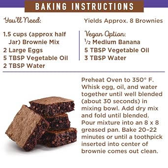 PB2 Pantry Bundle of Double Chocolate Chip Cookie & Chocolate Chip Brownie Mix | Certified Vegan, Gluten-Free, Non-GMO, 4g Plant Protein per Serving, 16oz Jars [Pack Of 2]
