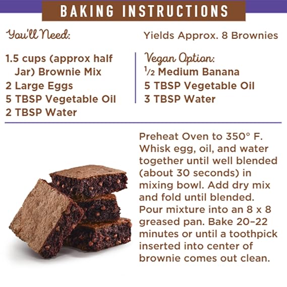 PB2 Pantry Bundle of Double Chocolate Chip Cookie & Chocolate Chip Brownie Mix | Certified Vegan, Gluten-Free, Non-GMO, 4g Plant Protein per Serving, 16oz Jars [Pack Of 2]