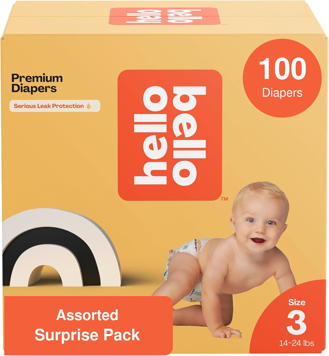Hello Bello Diapers Assorted Gender Neutral Surprise Pack, Size 3 100ct