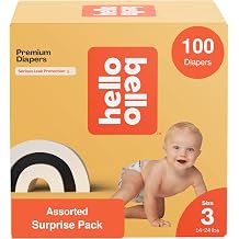 Hello Bello Diapers Assorted Gender Neutral Surprise Pack, Size 3 100ct