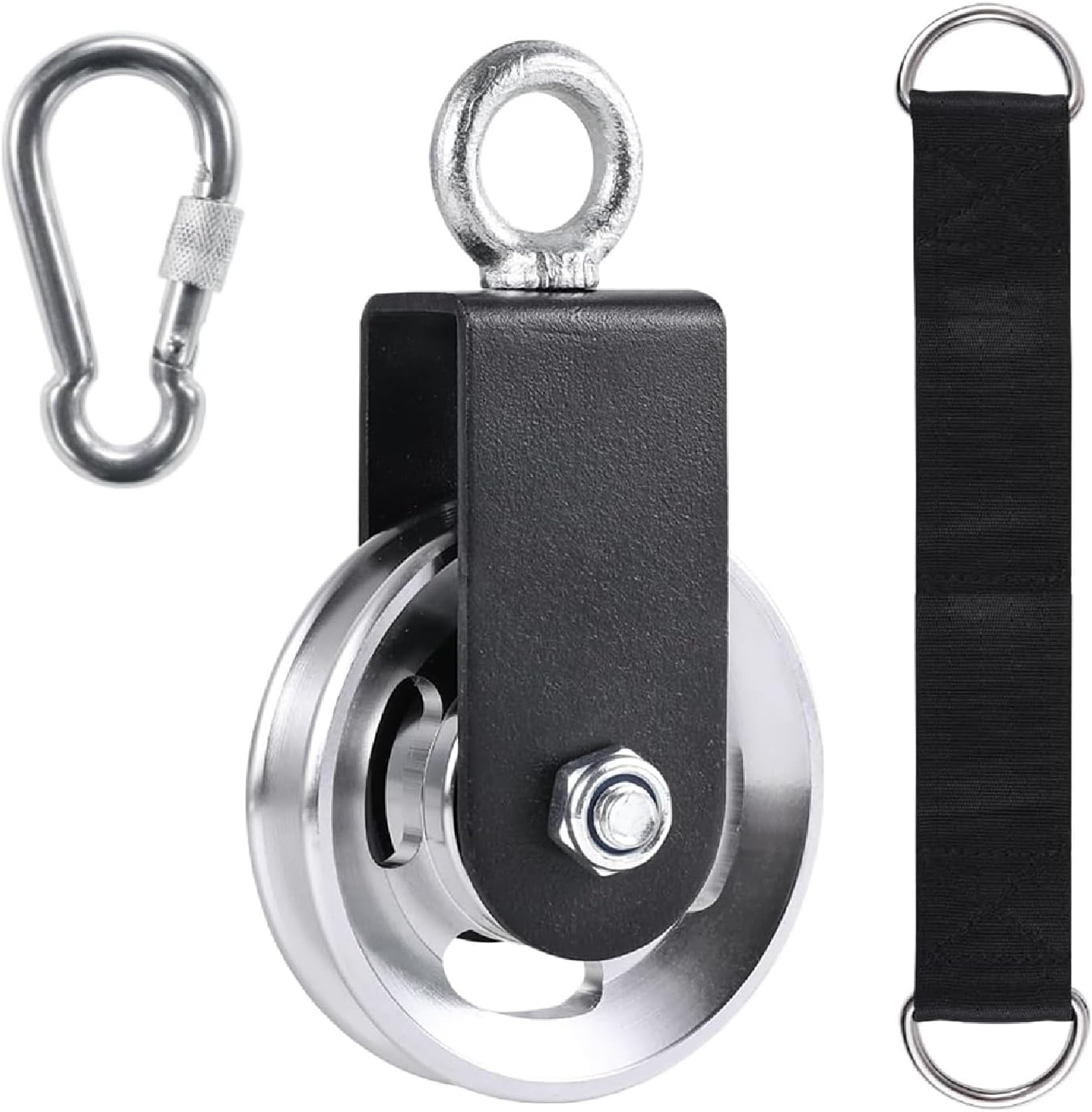 Pulley system for home gym, Aluminum GYM Pulley Wheel Universal Aluminum Alloy Bearing Pulley Wheel for Cable Machine Gym Equipment Part Garage Door