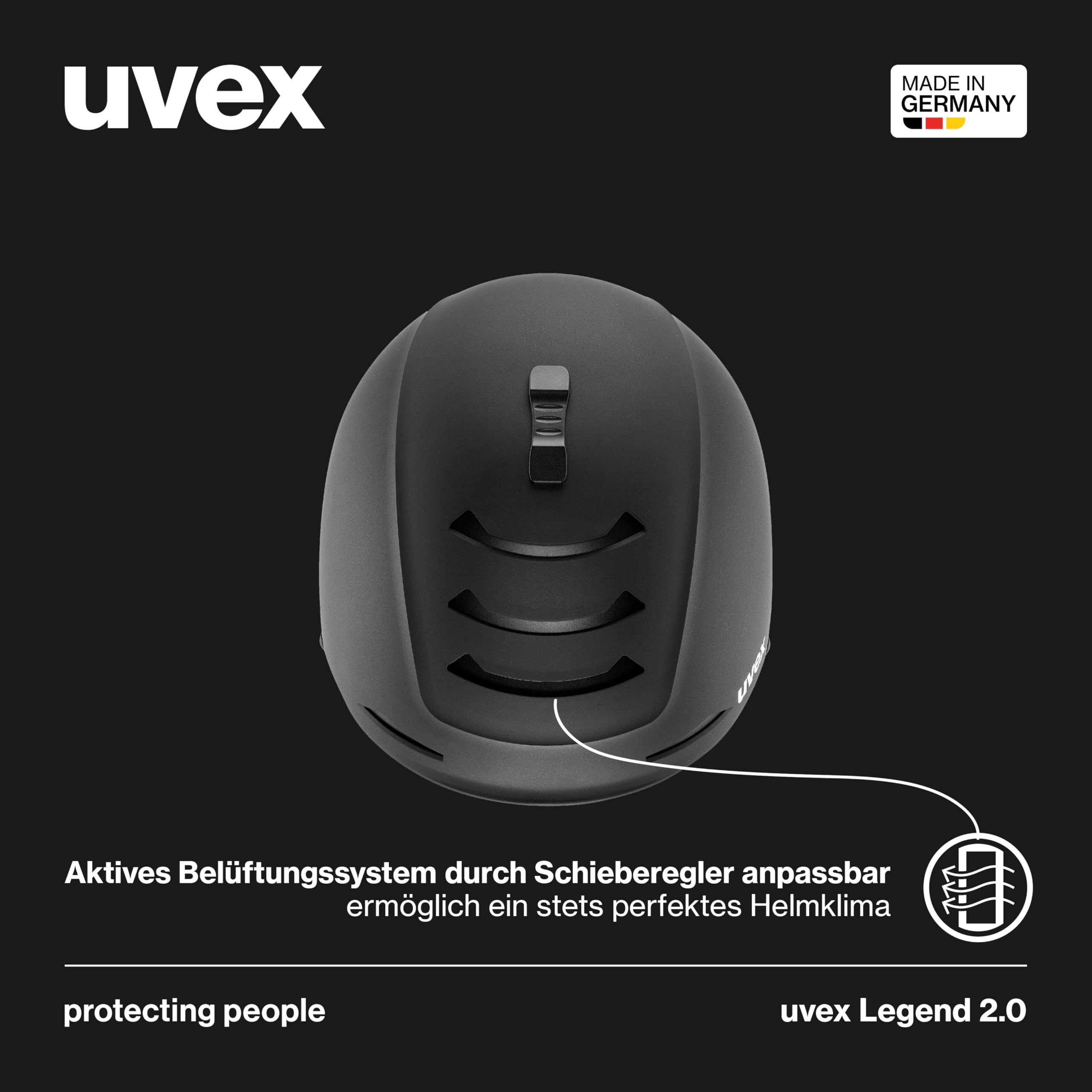 uvex Legend 2.0 - Skihelm für Damen und Herren - individuelle Größenanpassung - optimierte Belüftung