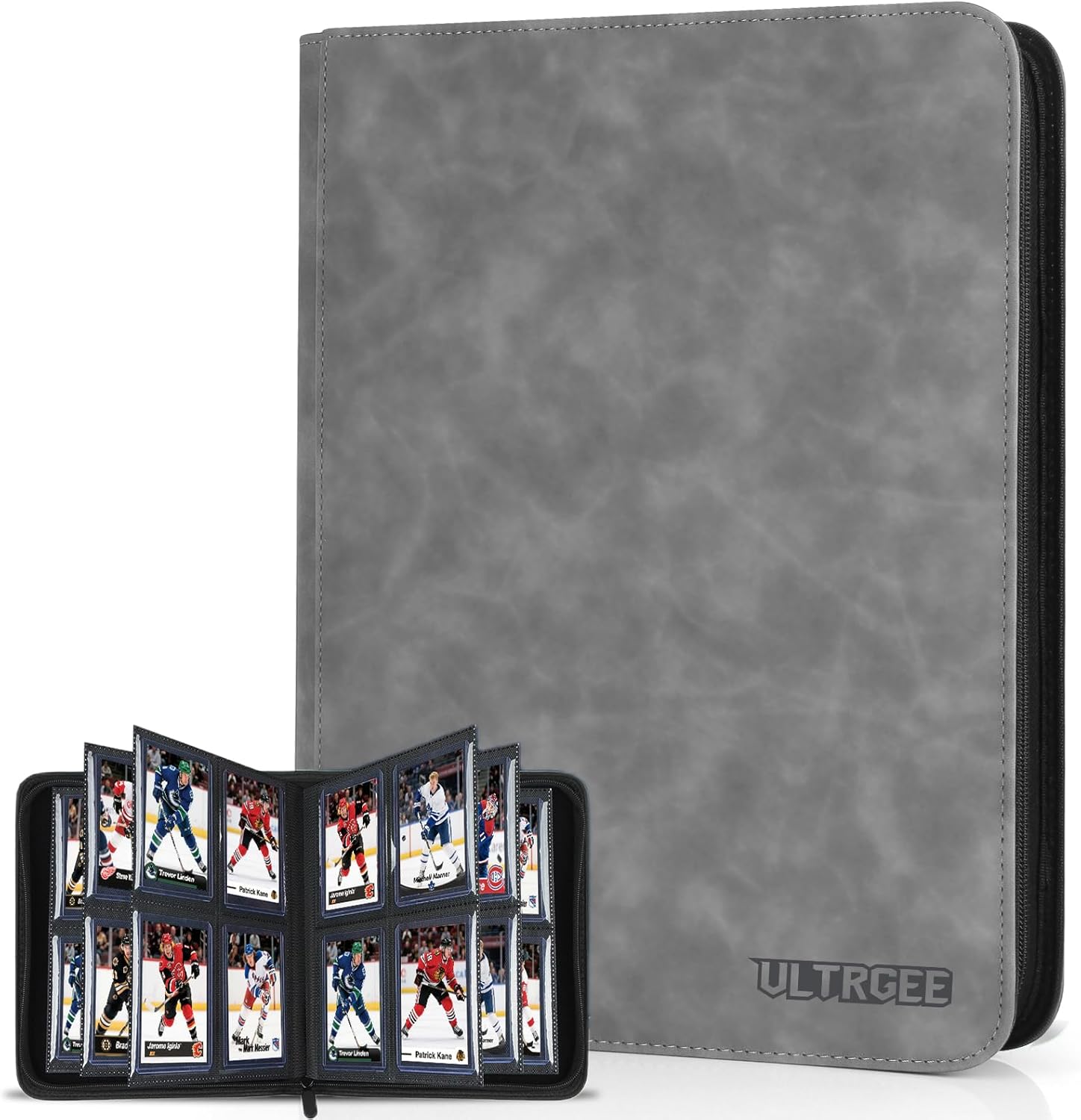 4 Slot Top Loader Binder, Top Loaders Collection Storage Album for Trading Cards and Sports Cards - Holds 112 Top Loader, NOT Suitable for Cards WITHOUT Top Loaders(Sapphire Blue)