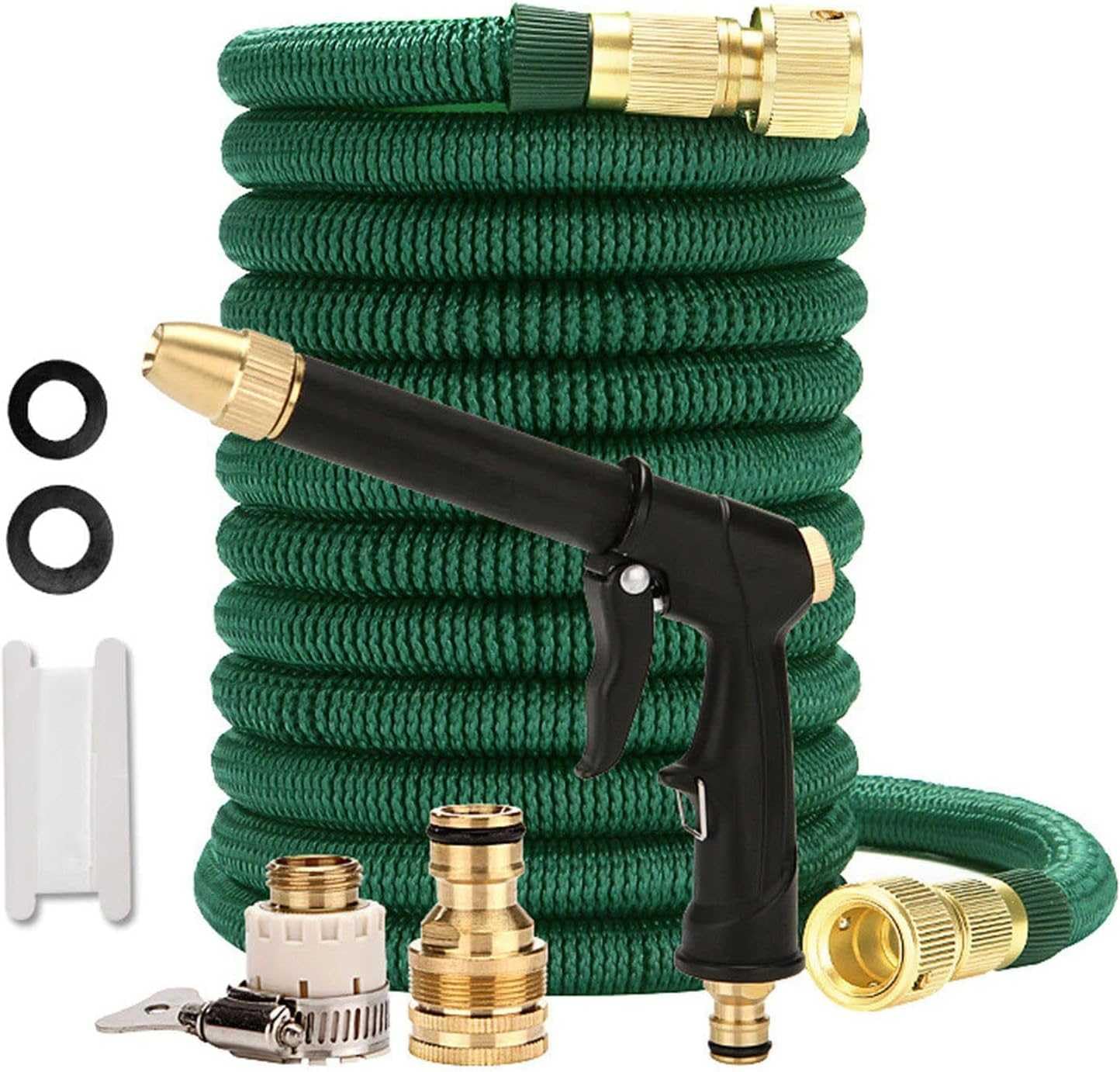 25-100FT Garden Hose Expandable Hose - Flexible Lightweight Expandable Hose Expanding Durable Water Hose with 3/4 Inch Solid Brass Fittings, for Watering and Washing